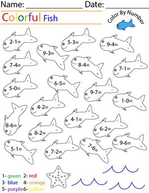Colorful Fish Coloring Page