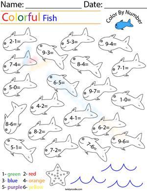 Colorful Fish Coloring Page