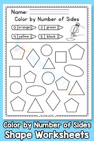 Color by Number of Sides Worksheet