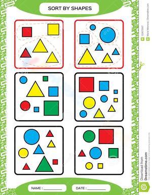Sort by Shapes Worksheet