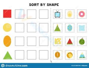 Sort by Shape Activity Worksheet