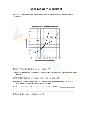 Phase Diagram Worksheet
