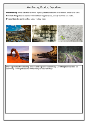Apply Understanding of Weathering, Erosion, Deposition