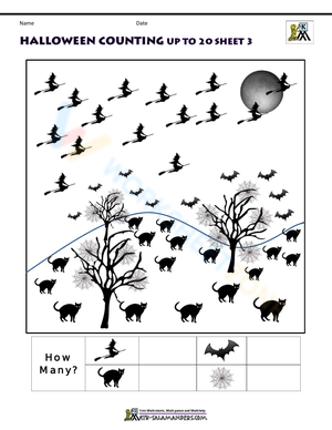 Halloween Counting Worksheet