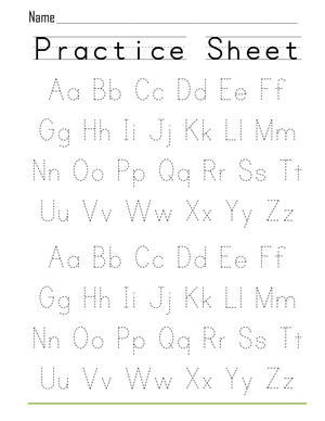 General Practice Sheet for Skill Improvement