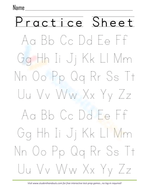 General Practice Sheet for Skill Improvement