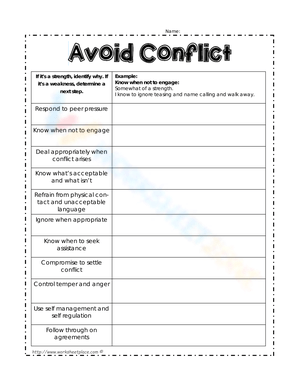 Avoid conflict