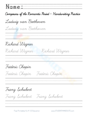 Composers of the Romantic Period: Music History