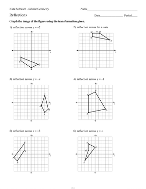 Reflections Worksheet | Grade 8 Essential Geometry
