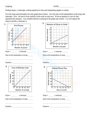 Interpreting Slope and Y-Intercept: Math Skills