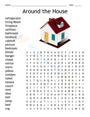 Around the House Sheet: Vocabulary Building