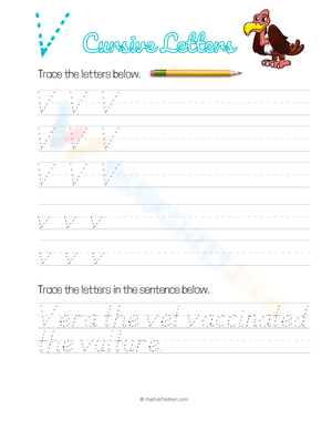 Cursive Letters Practice Worksheet: Handwriting