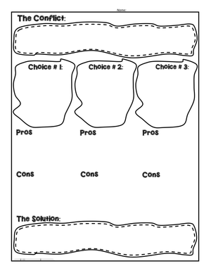 Conflict Graphic Organizer: Resolution Planning