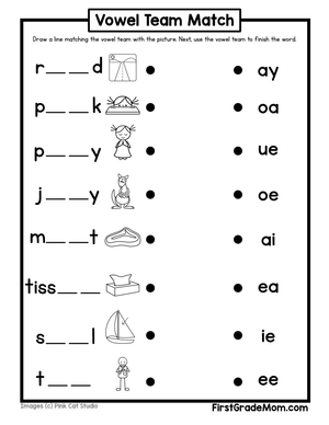 Vowel Team Match 3: Enhancing Phonics Skills