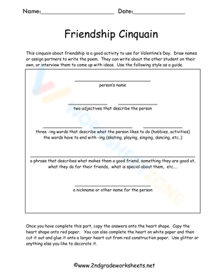 Create a Friendship Cinquain Poem