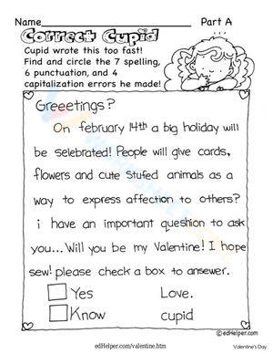Correct Cupid: Sentence Correction Worksheet