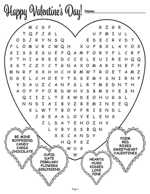 Happy Valentine's Day Worksheet