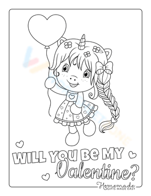Cartoon girl and balloon