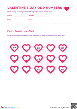 Valentine's Day Odd Numbers | Essential Grade 3 Math