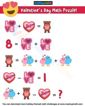 Solve a Valentine Math Puzzle