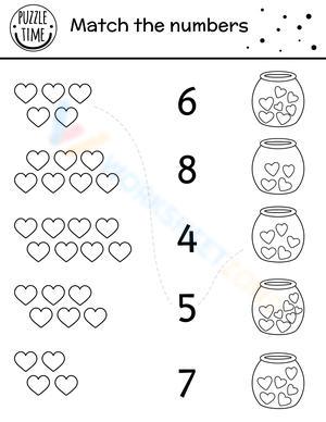 Sweet Heart Addition Worksheet