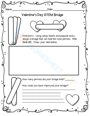 Valentine's Day STEM Bridge