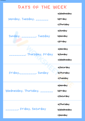Days of the week
