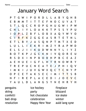 January Puzzle 3 Worksheet