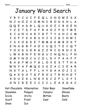 January Puzzle 4 Worksheet