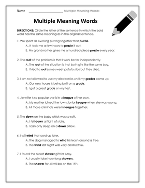 Analyzing Shades of Meaning: A Worksheet