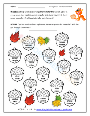 Practice with Irregular Plural Nouns
