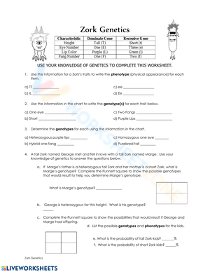 Punnett square worksheet 2