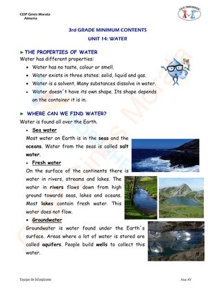 What are the properties of water?