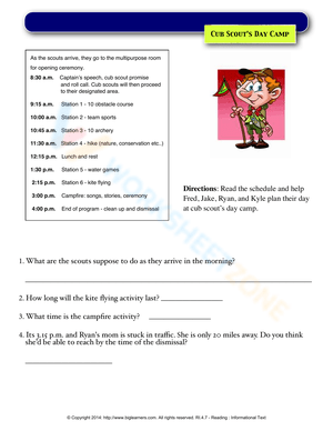 Cub Scout’s Day Camp