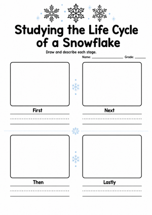 Snowflake Life Cycle — Printable Grade 2 Science Worksheet