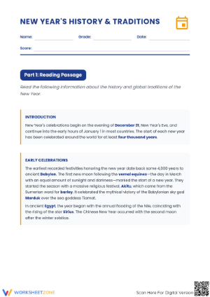 Essential New Year’s History & Traditions — Grade 4 ELA