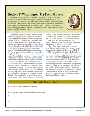 Booker T. Washington: Up From Slavery