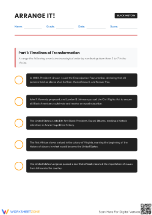 Printable Black History Timeline | Grade 6-8 Essential Guide