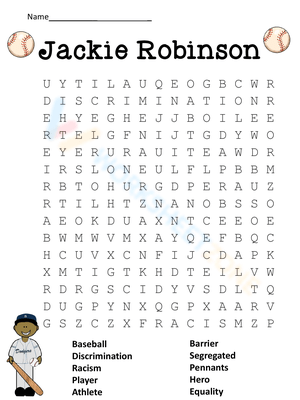 Jackie Robinson Word Search
