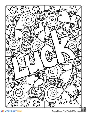 "Luck" Shamrock Doodle 