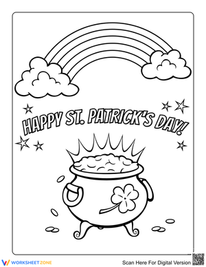 "Happy St Patrick's Day" Rainbow