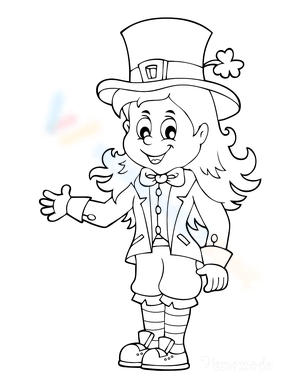 Girl Dressed as a Leprechaun 