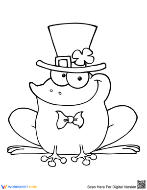 Printable Leprechaun Frog Coloring Page | Grades 1-5