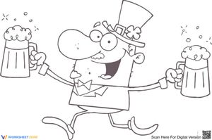 Printable St. Patrick's Day Leprechaun Coloring Page