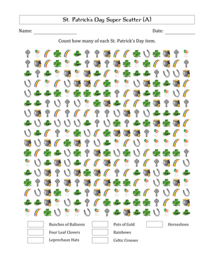 St. Patrick's Day Super Scatter Worksheet