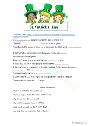 St. Patrick's Day listening and reading
