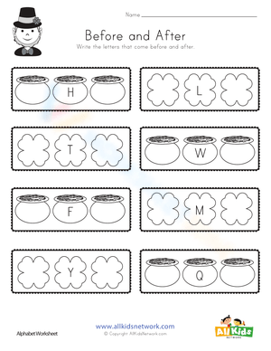 St. Patrick's Day Spelling Practice Worksheet