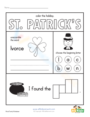 Fun St. Patrick's Day Activities Worksheet