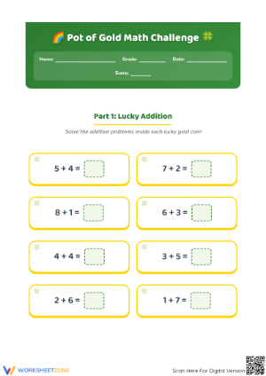 Essential St. Patrick's Day Math: Addition & Subtraction