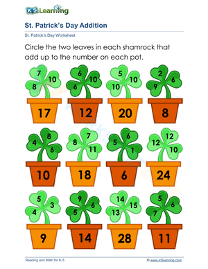 Addition on Patrick Day